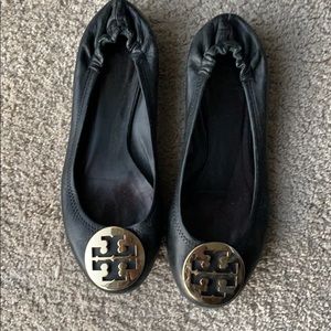 Tory Burch Reva ballet flat, black, size 8